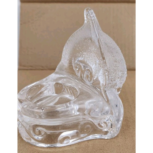 PartyLite Glass Dolphin Tea Light Votive Candle Holder Beach Ocean Nautical - Picture 5 of 6